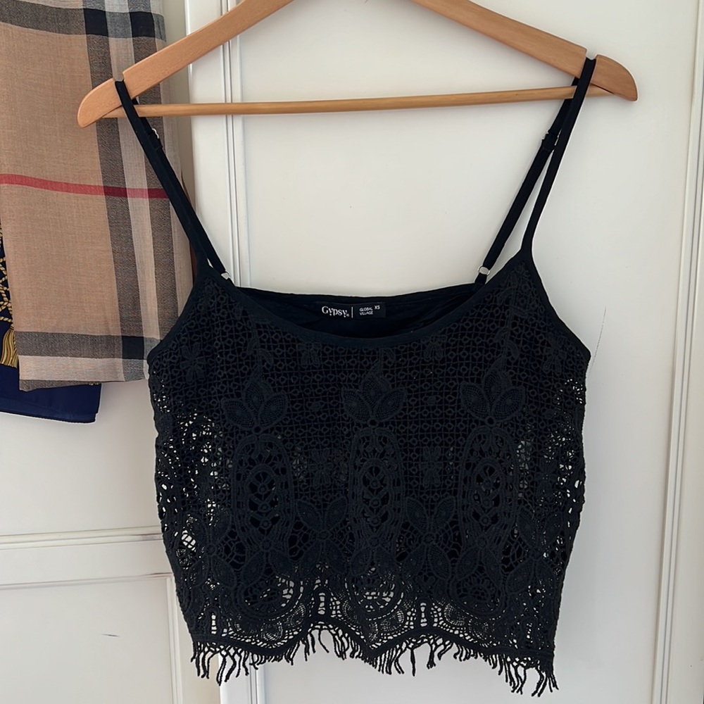 Boutique Gypsy 05 Lace Crochet Blouse Top - Picture 4 of 9